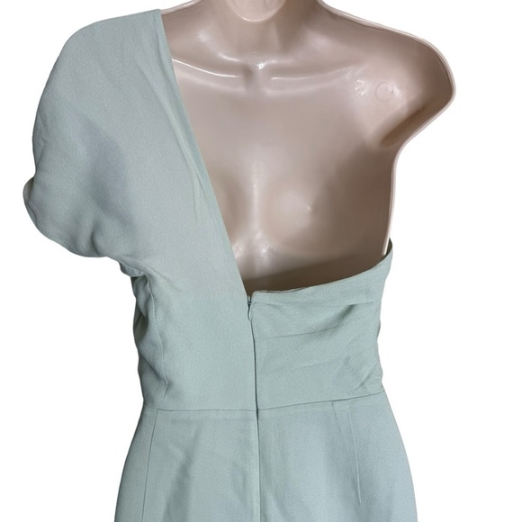 NWT Reiss Riana One Shoulder Midi Dress Mint Green size 4 - Picture 5 of 7